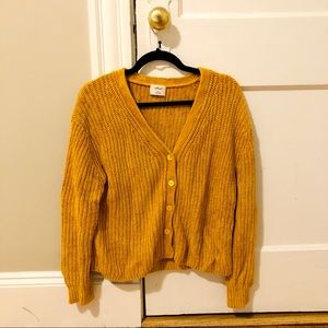 Aritzia Wilfred Free Elka Cardigan S Cairo Gold